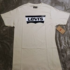 Levi's mens S cream tshirt bnwt